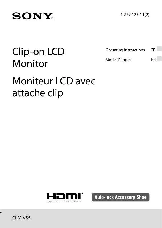 Mode d'emploi SONY CLM-V55BDL2