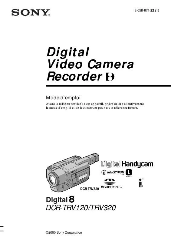 Mode d'emploi SONY DCR-TRV120