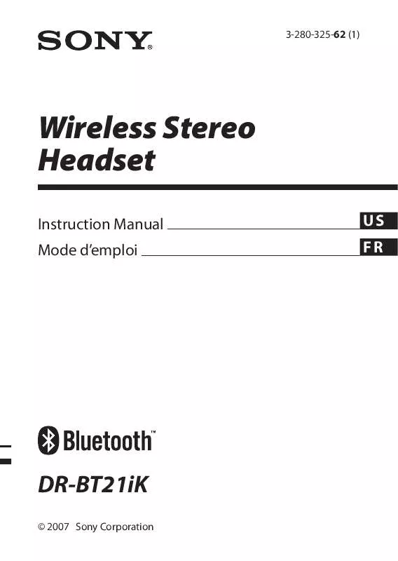 Mode d'emploi SONY DR-BT21IK/B
