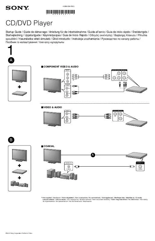 Mode d'emploi SONY DVP-SR550K