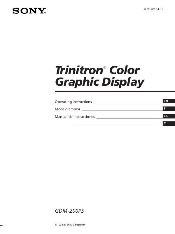 Mode d'emploi SONY GDM-200PS