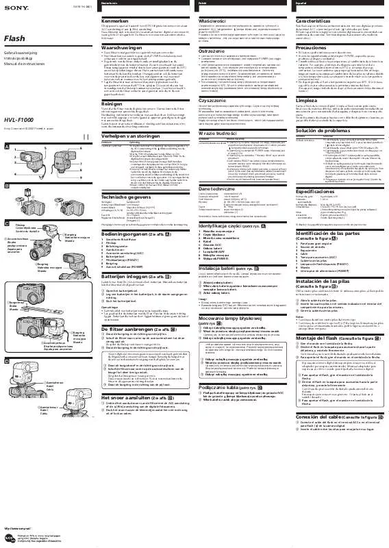 Mode d'emploi SONY HVL-F1000