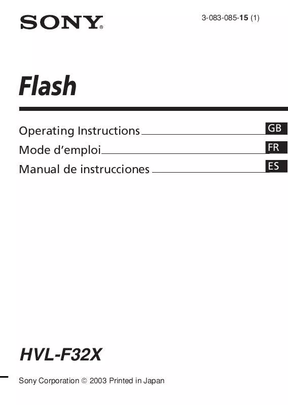 Mode d'emploi SONY HVL-F32X