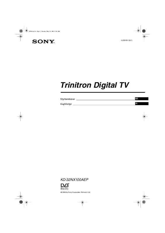 Mode d'emploi SONY KD-32NX100AEP