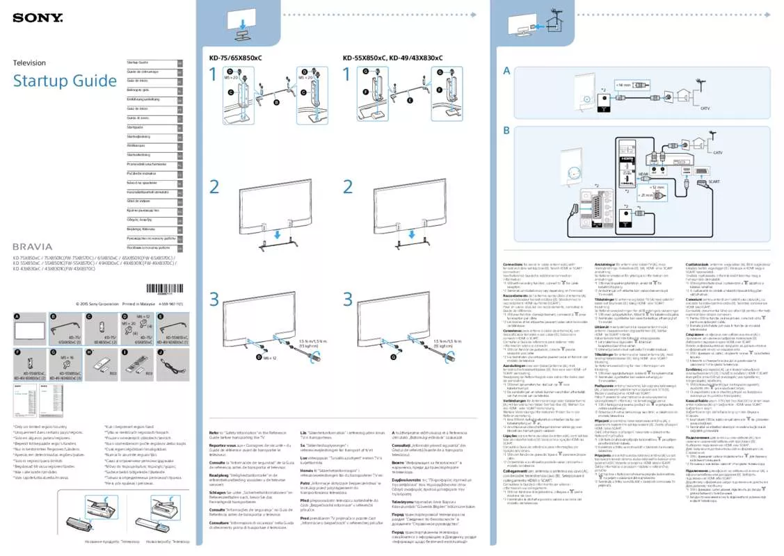 Mode d'emploi SONY KD-43X8305C