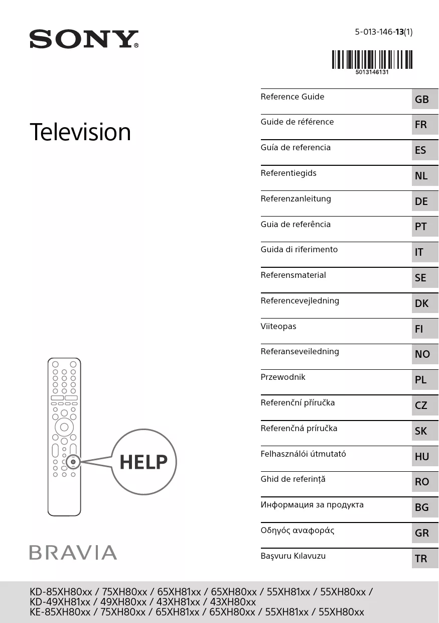 Mode d'emploi SONY KD49XH8096