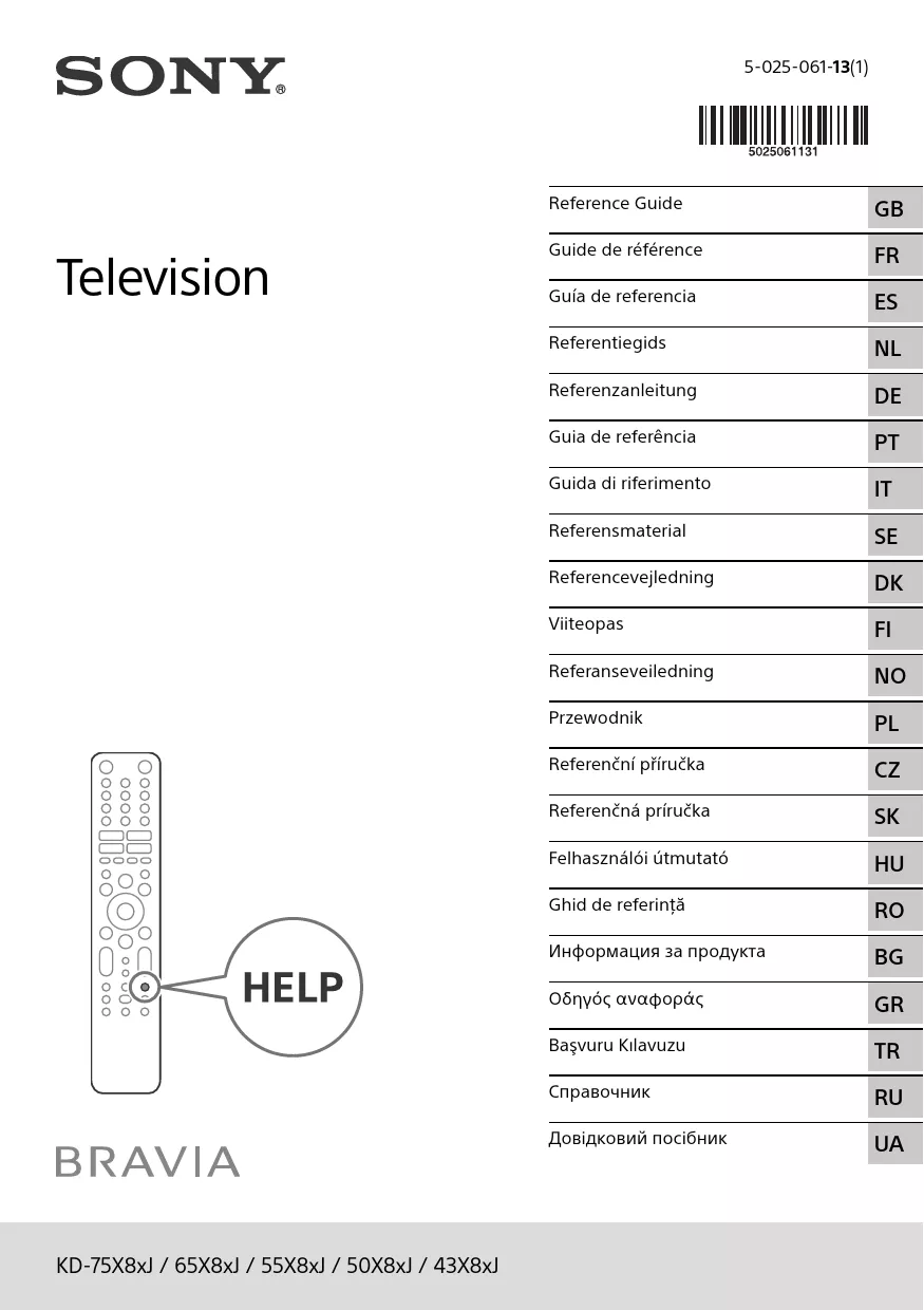 Mode d'emploi SONY KD55X89J