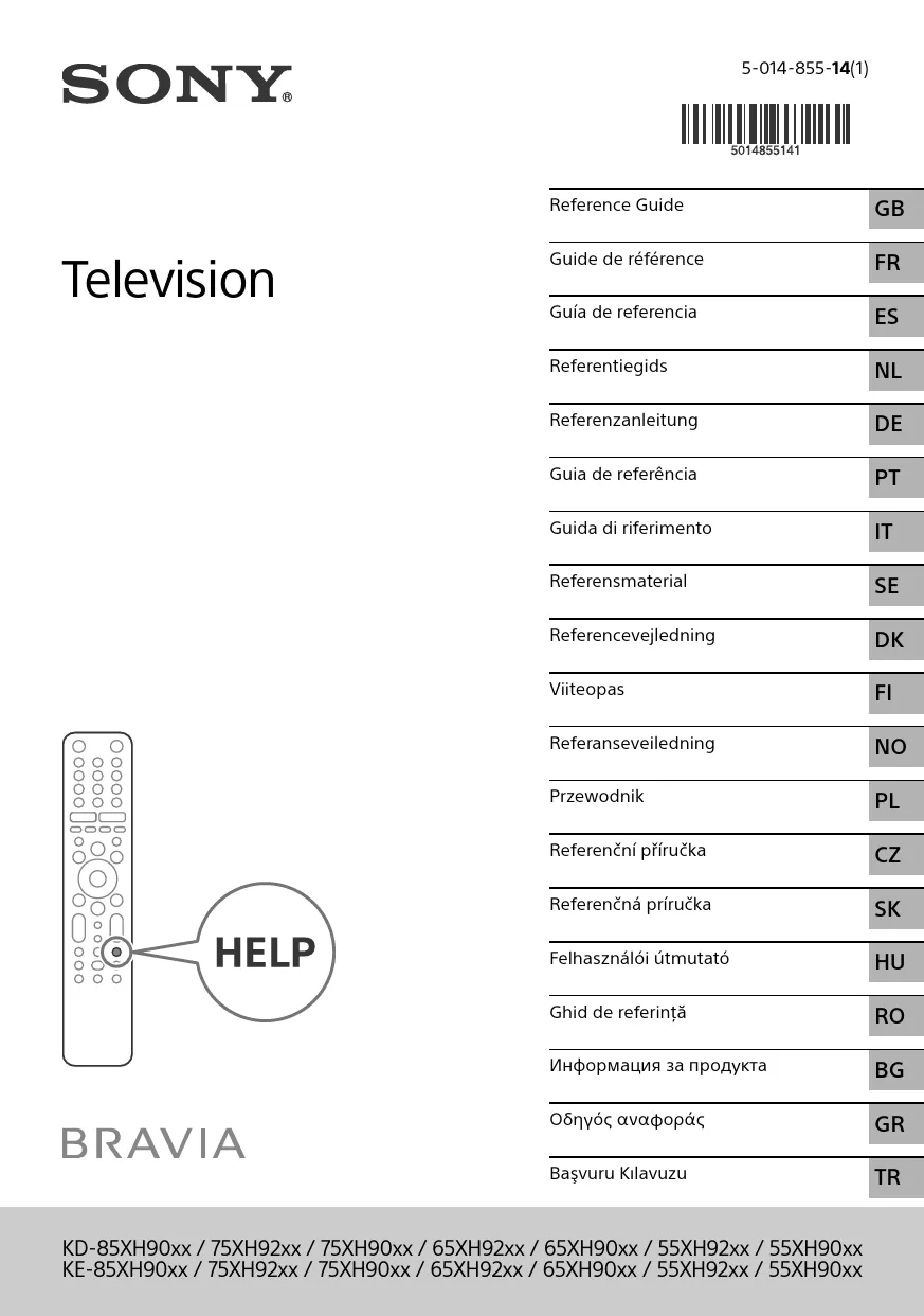 Mode d'emploi SONY KD65XH9005