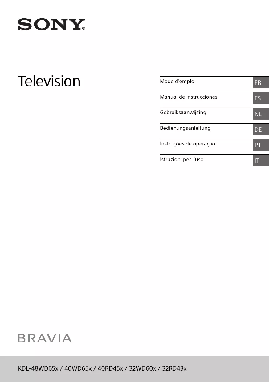 Mode d'emploi SONY KDL-40RD450