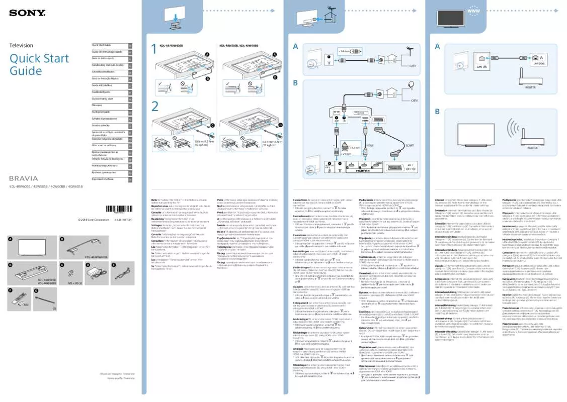 Mode d'emploi SONY KDL-48W585B