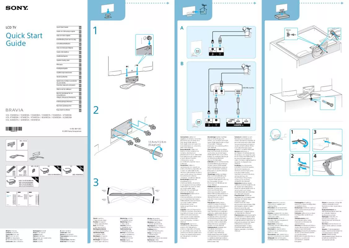 Mode d'emploi SONY KDL55W809