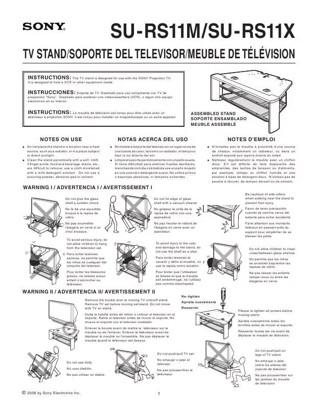 Mode d'emploi SONY KDS-55A2020