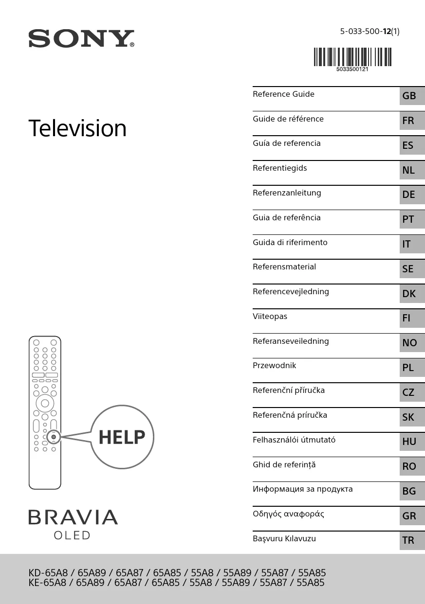 Mode d'emploi SONY KE55A8