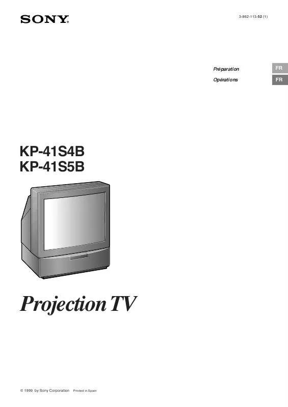 Mode d'emploi SONY KP-41S4B