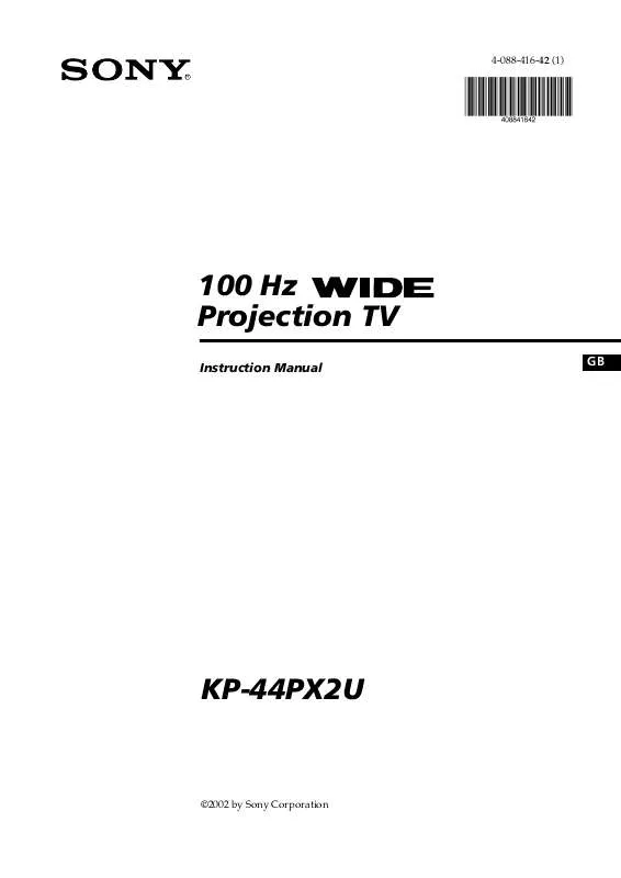 Mode d'emploi SONY KP-44PX2U