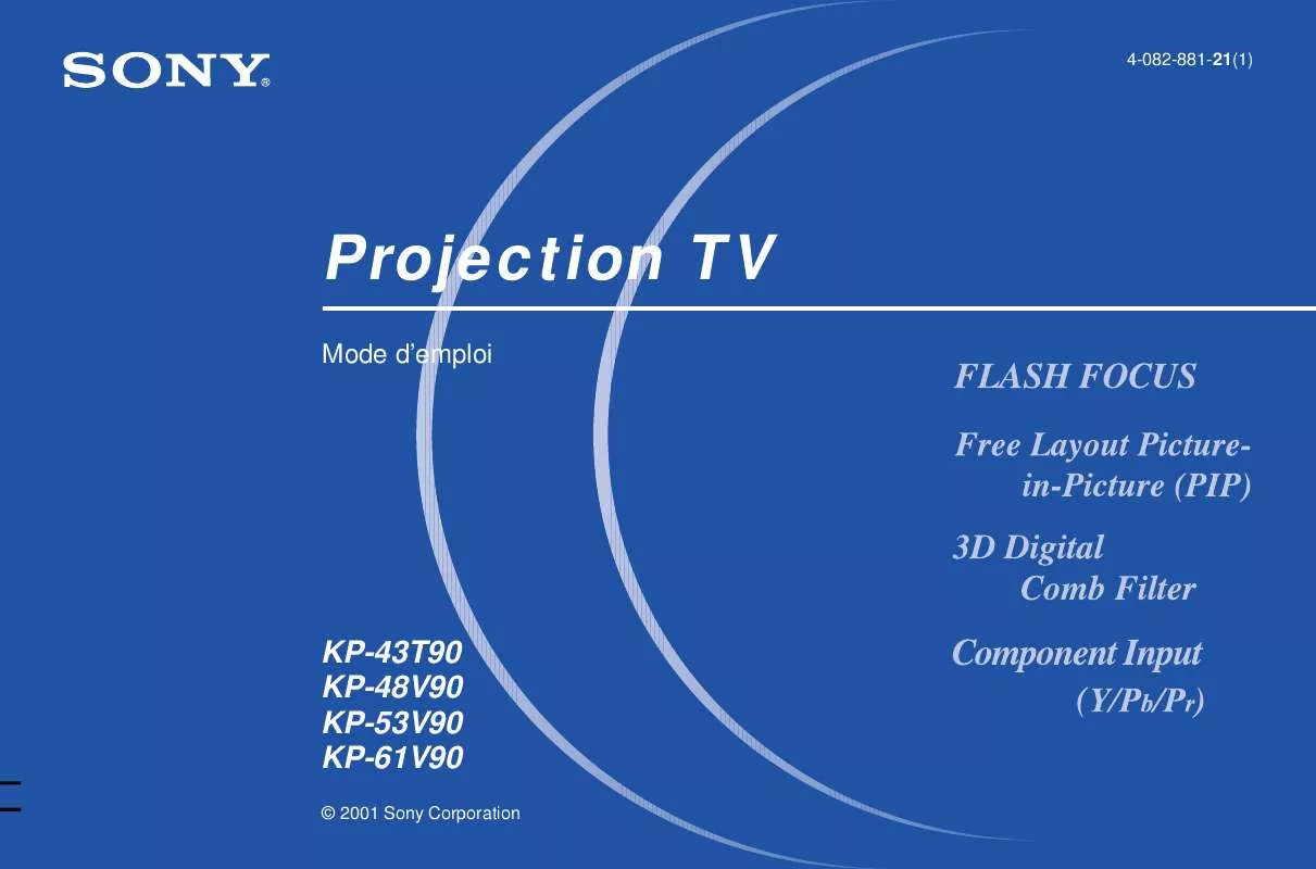 Mode d'emploi SONY KP-48V90