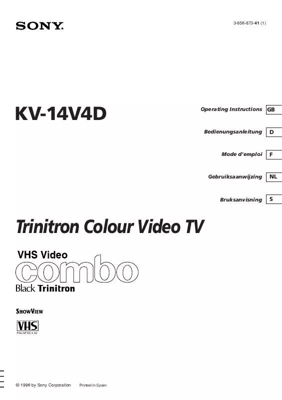 Mode d'emploi SONY KV-14V4D