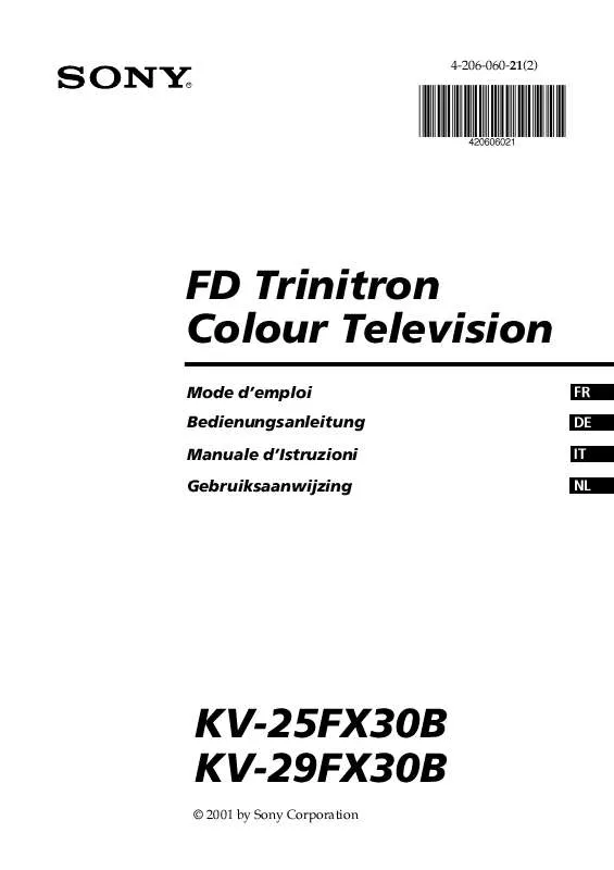 Mode d'emploi SONY KV-25FX30B