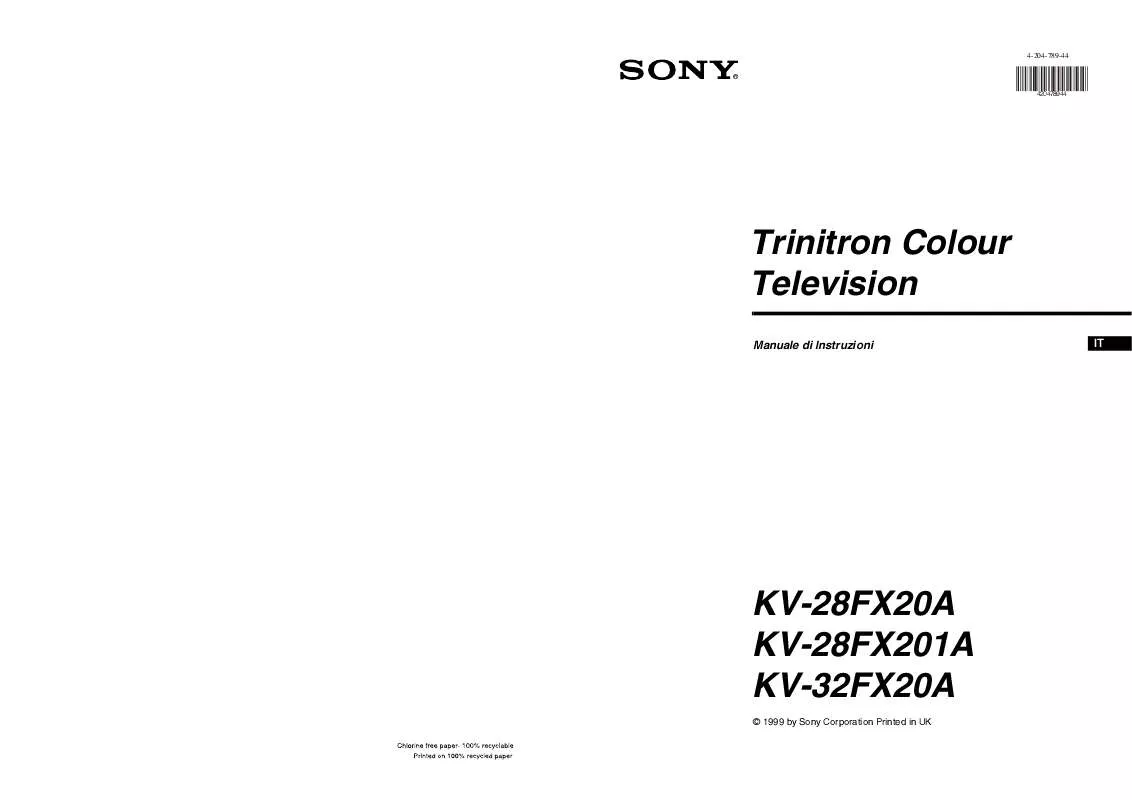 Mode d'emploi SONY KV-28FX20A