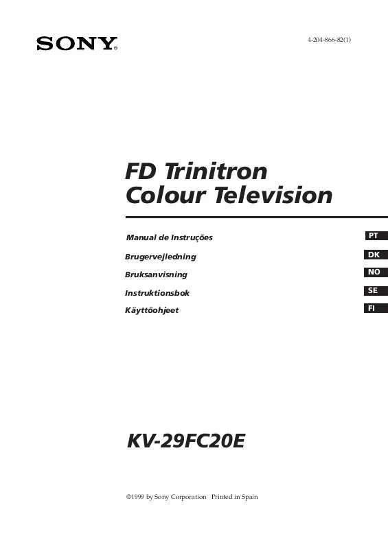 Mode d'emploi SONY KV-29FC20E