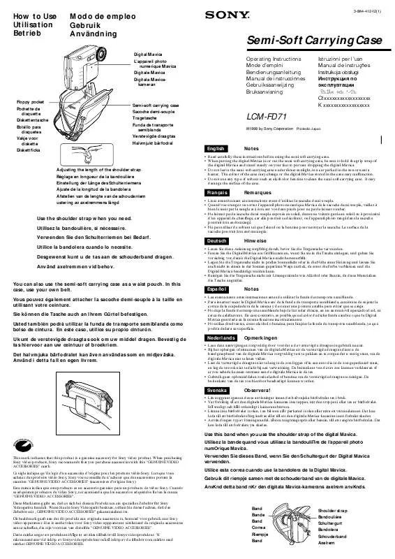 Mode d'emploi SONY LCM-FD71