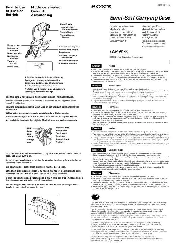 Mode d'emploi SONY LCM-FD88