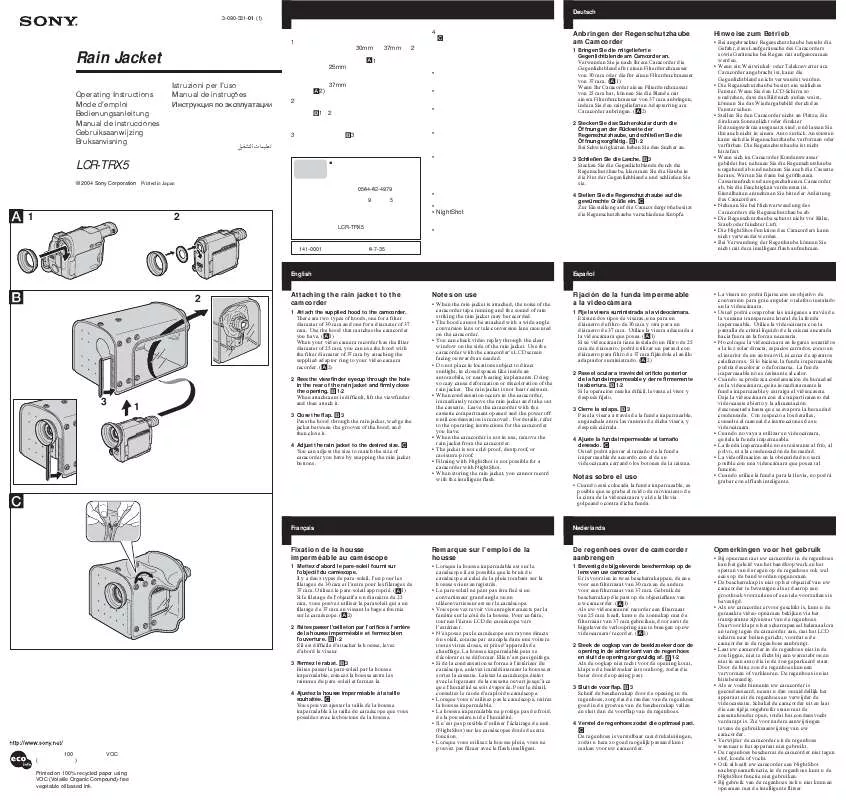 Mode d'emploi SONY LCR-TRX5