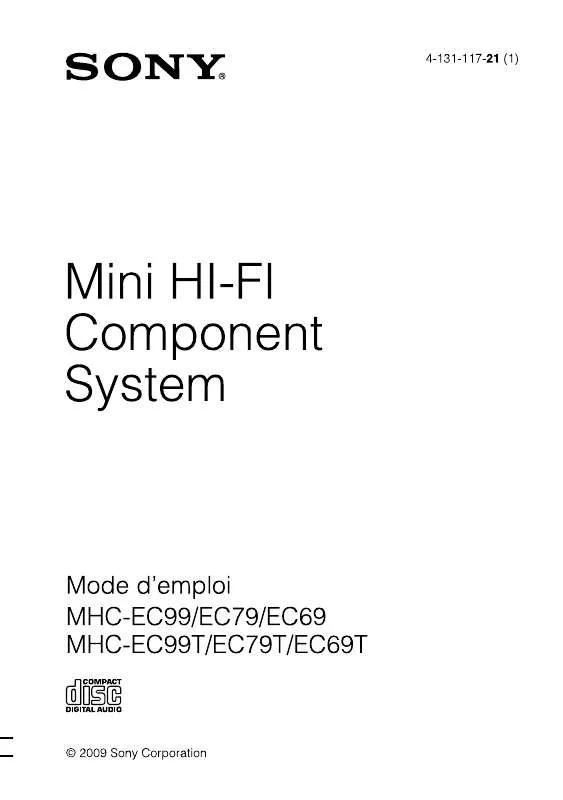 Mode d'emploi SONY MHC-EC69T