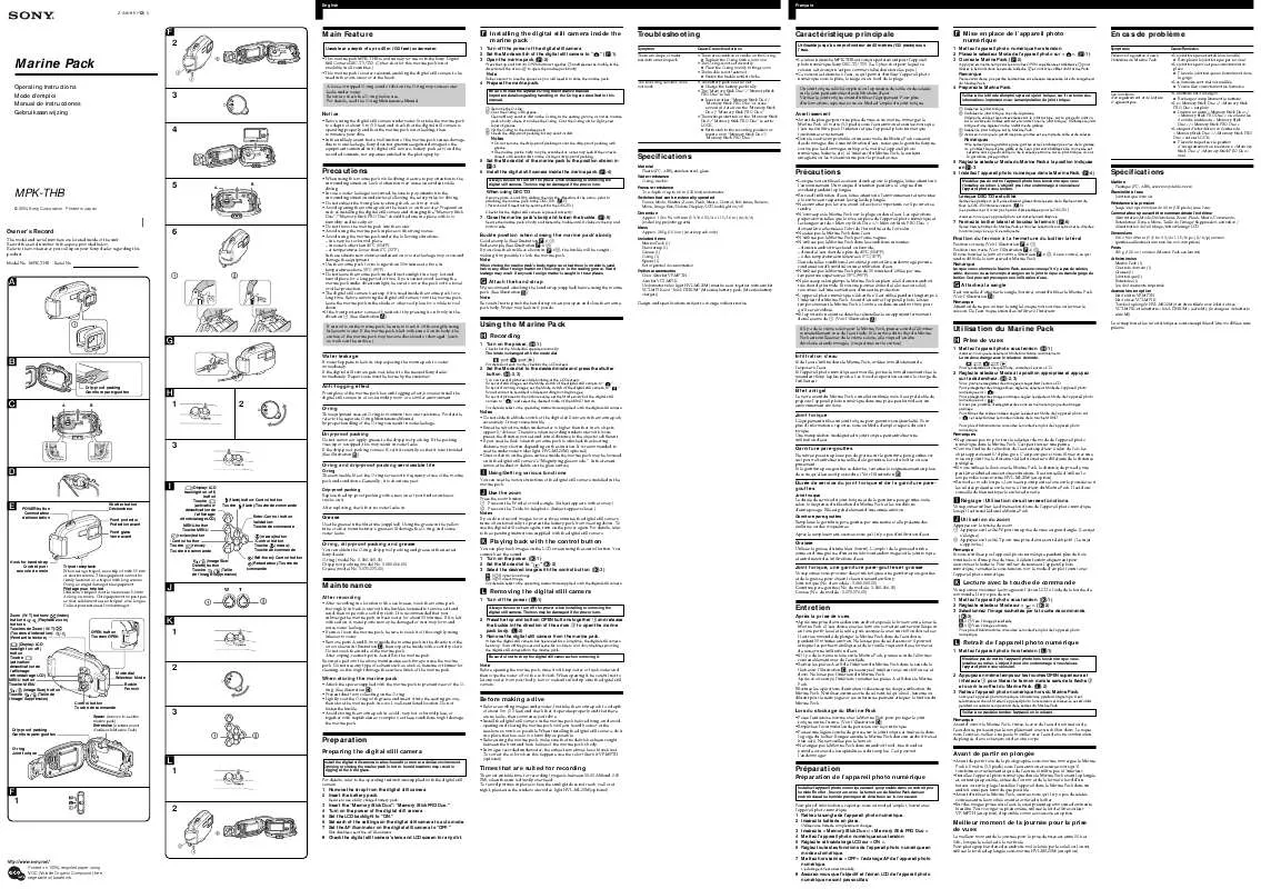 Mode d'emploi SONY MPK-THB