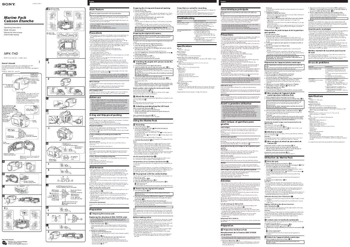 Mode d'emploi SONY MPK-THD