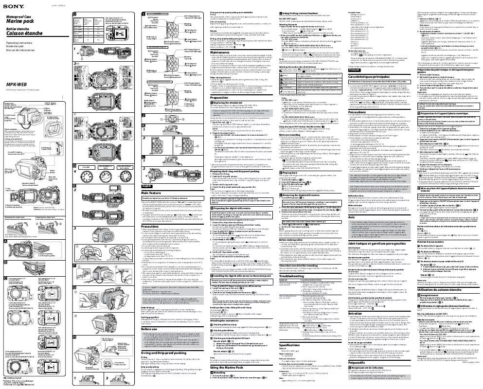 Mode d'emploi SONY MPK-WEB