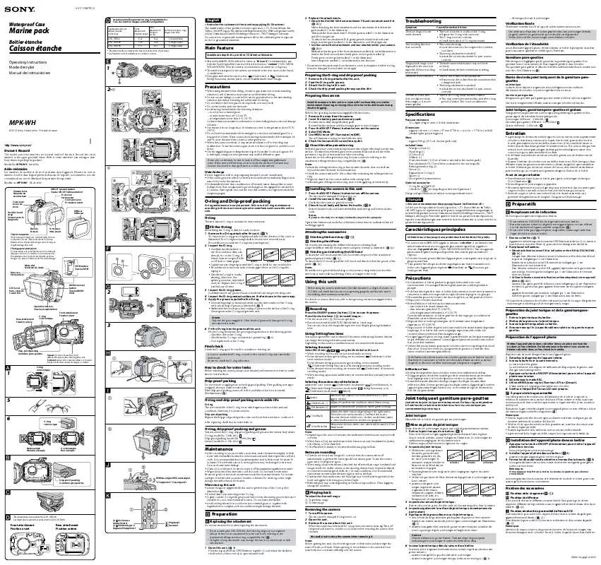 Mode d'emploi SONY MPK-WH