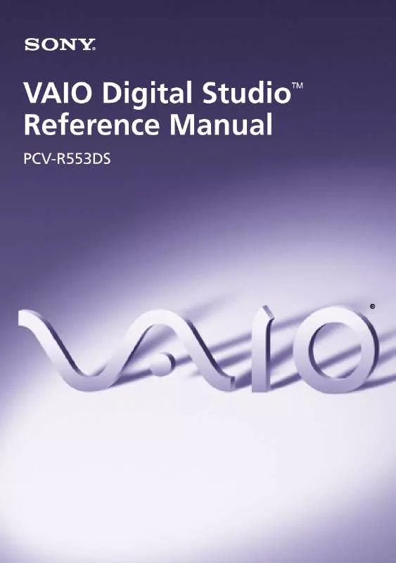 Mode d'emploi SONY VAIO PCV-R553DS