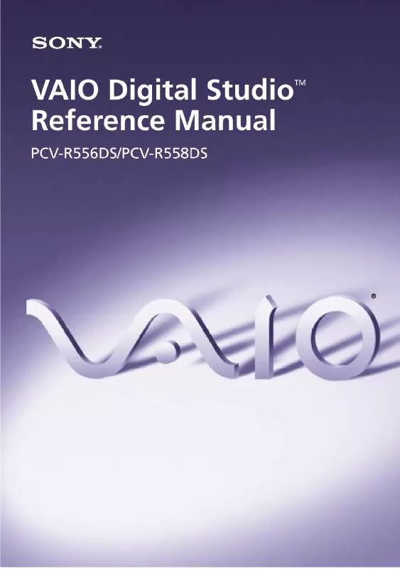 Mode d'emploi SONY VAIO PCV-R556DS