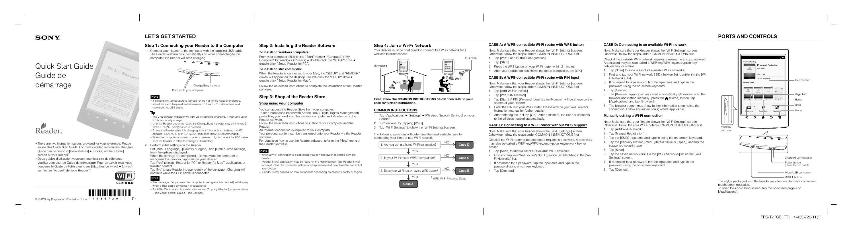 Mode d'emploi SONY PRS-T2RC