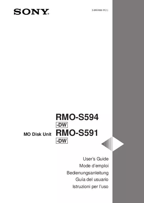 Mode d'emploi SONY RMO-S591