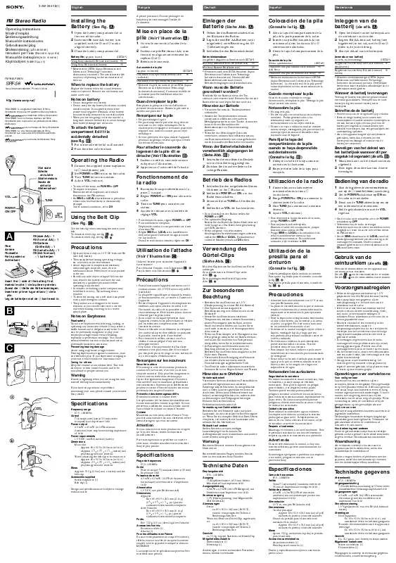 Mode d'emploi SONY SRF-56