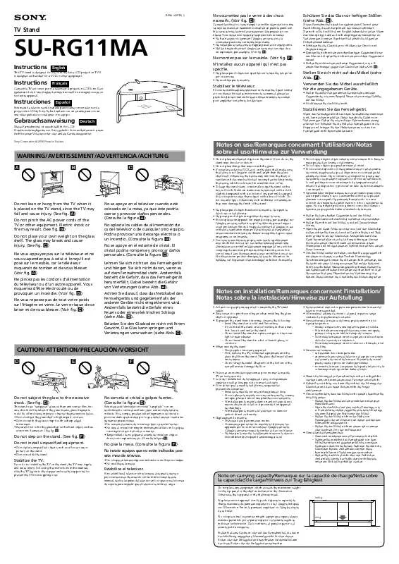 Mode d'emploi SONY SU-RG11MA