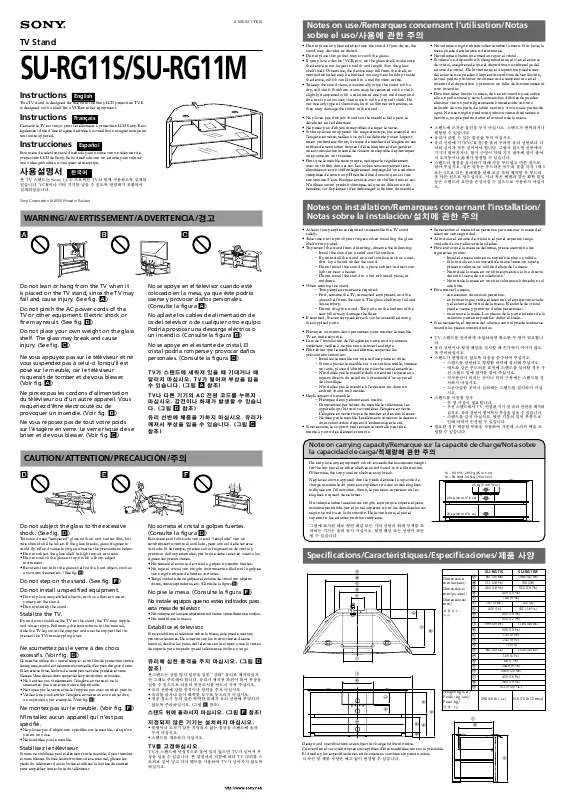 Mode d'emploi SONY SU-RG11S