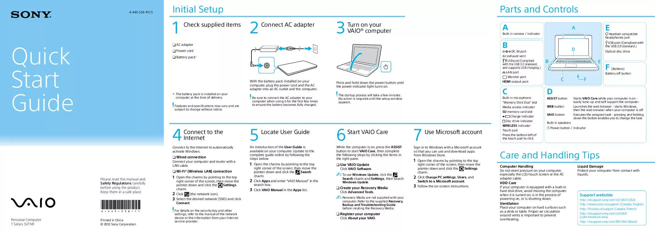 Mode d'emploi SONY VAIO SVT14112CXS