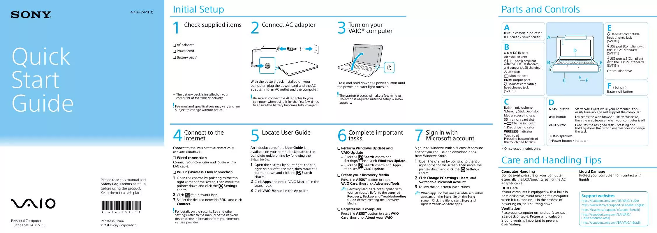 Mode d'emploi SONY VAIO SVT-15112CXS