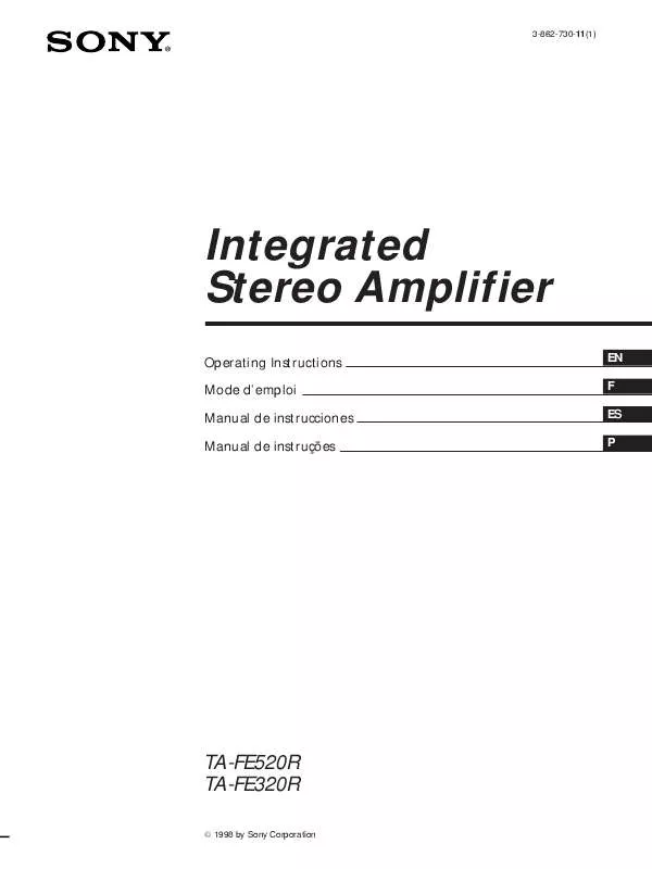 Mode d'emploi SONY TA-FE520R