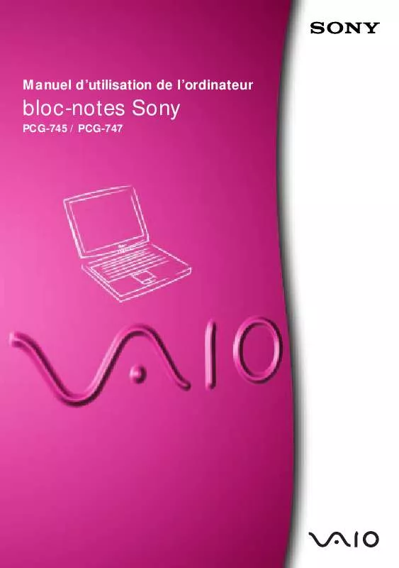 Mode d'emploi SONY VAIO PCG-745