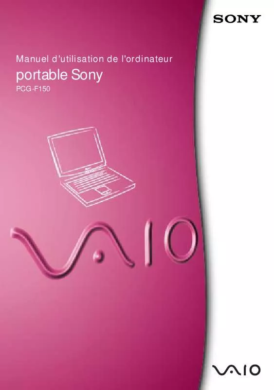 Mode d'emploi SONY VAIO PCG-F150