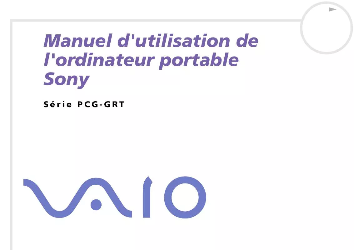 Mode d'emploi SONY VAIO PCG-GRT715E