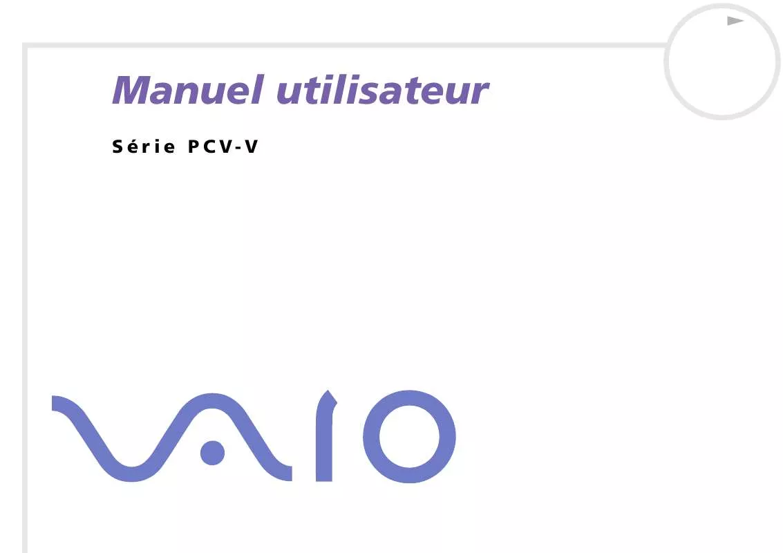 Mode d'emploi SONY VAIO PCV-V1/F