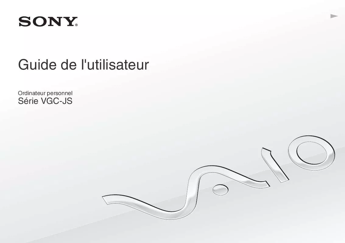 Mode d'emploi SONY VAIO VGC-JS3E