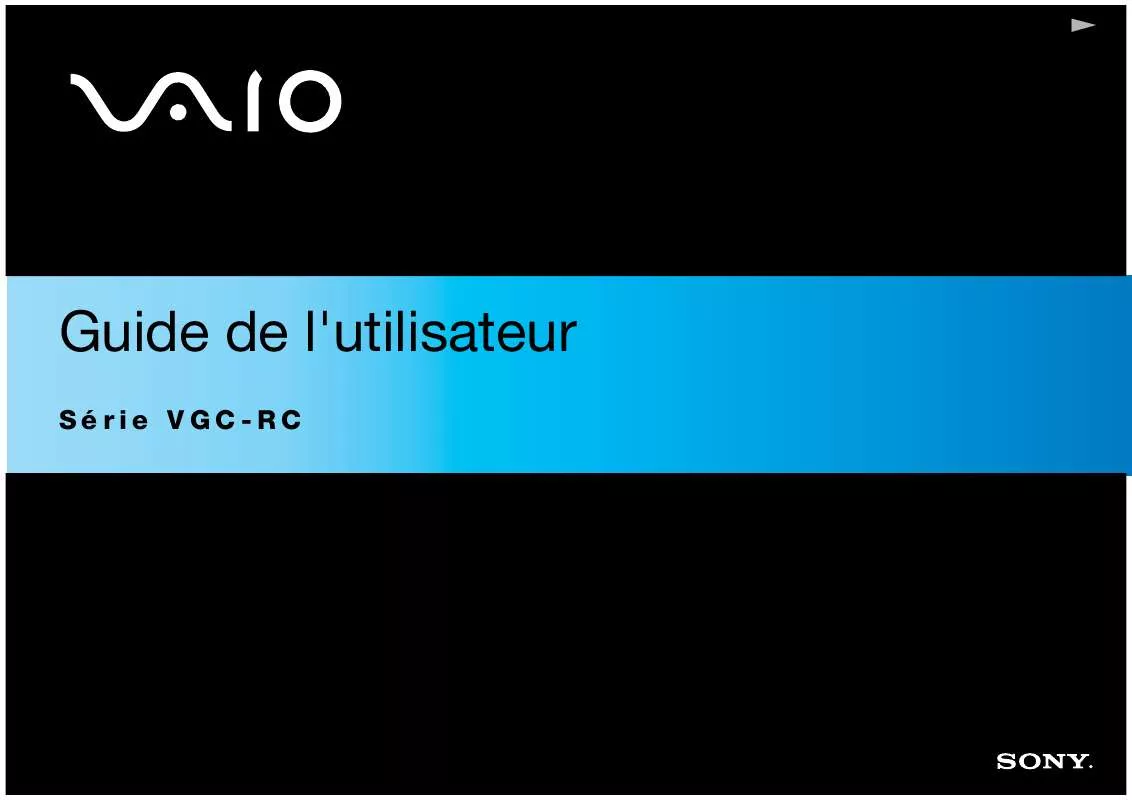 Mode d'emploi SONY VAIO VGC-RC202