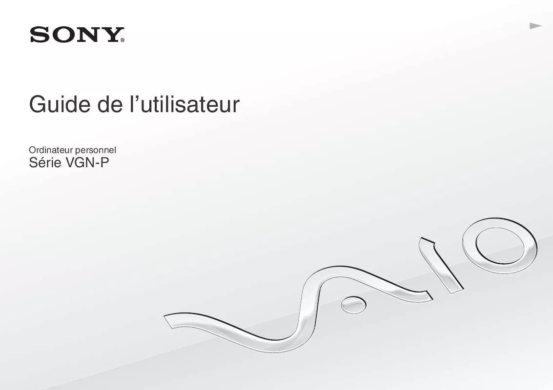 Mode d'emploi SONY VAIO VGN-P21S/W