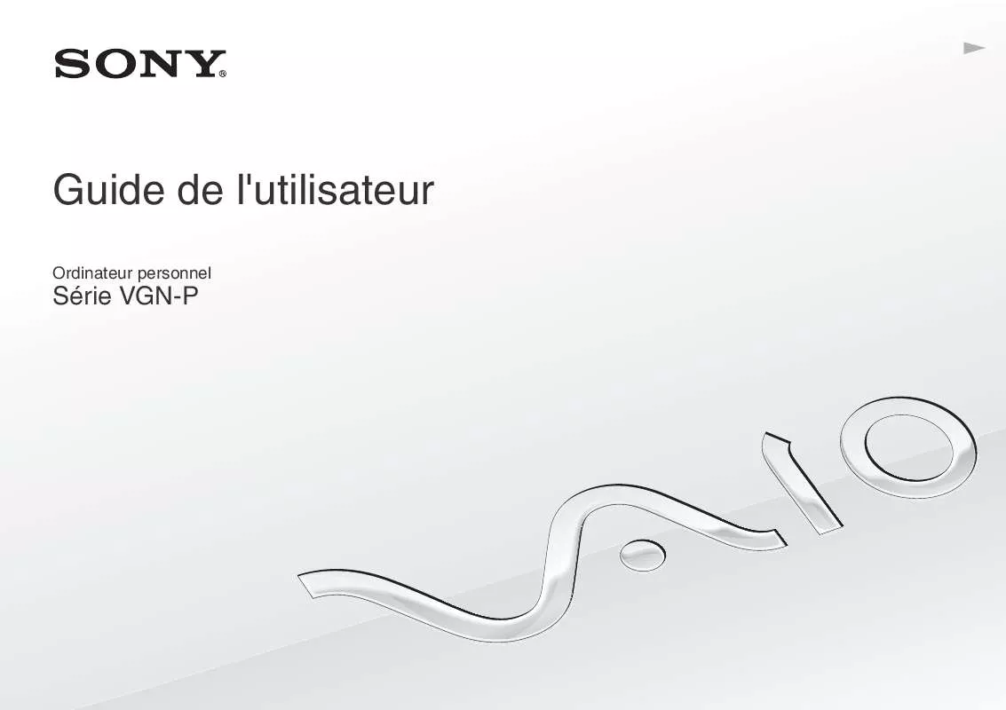 Mode d'emploi SONY VAIO VGN-P31ZRK/G